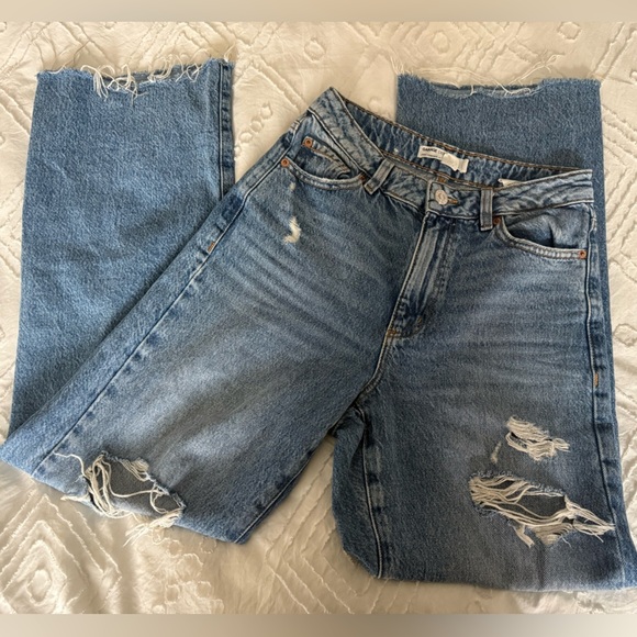 Garage Blue Distressed Jeans - Picture 1 of 6